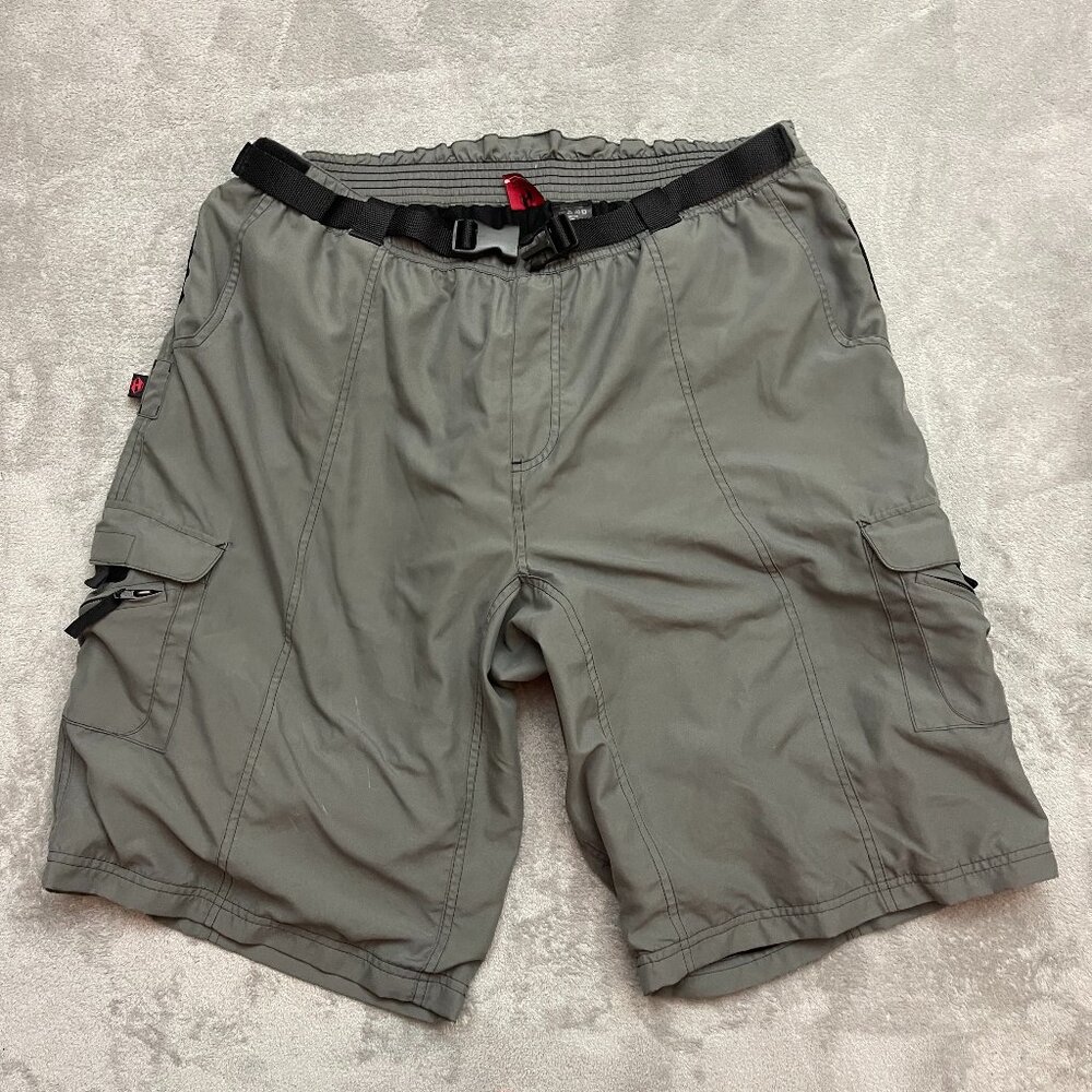 Hoss Technical Gear Mens  XXXL Gray Cargo Padded Biking Cycling MTB Trail Shorts